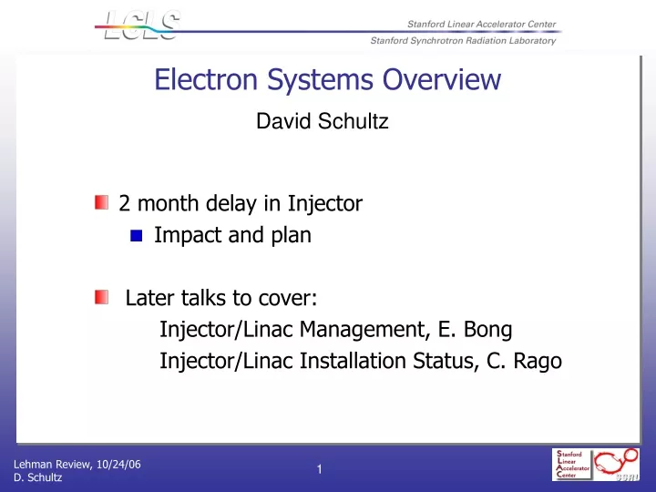 electron systems overview