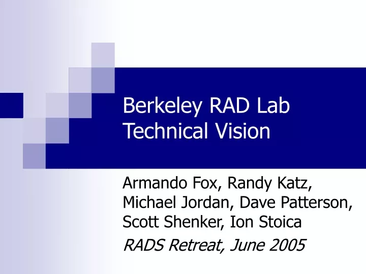 berkeley rad lab technical vision