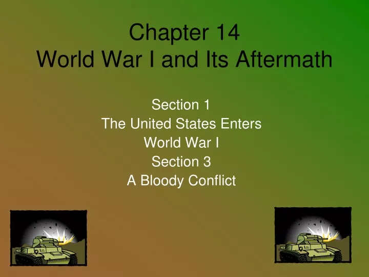 chapter 14 world war i and its aftermath