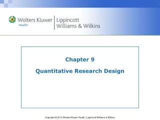 Chapter 9 Quantitative Research Design