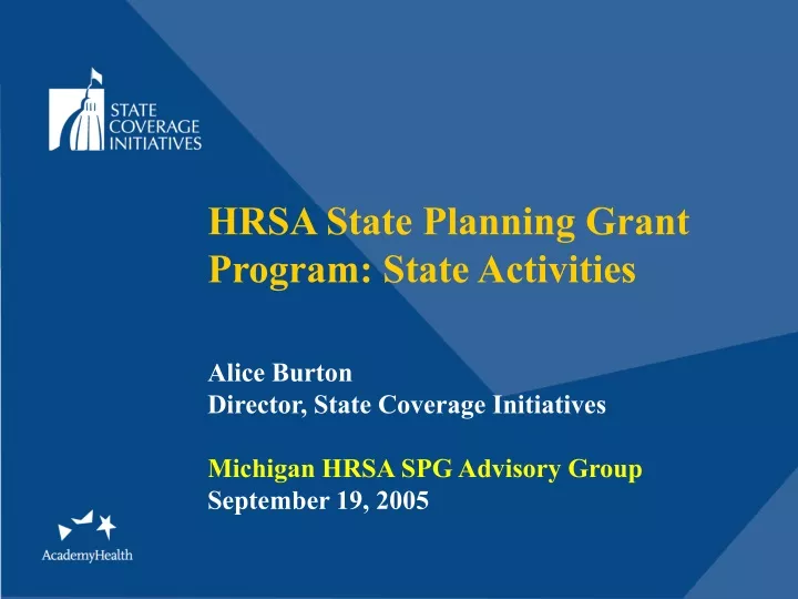 hrsa state planning grant program state
