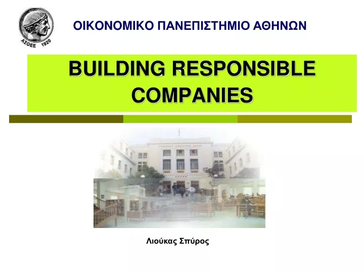 building responsible companies