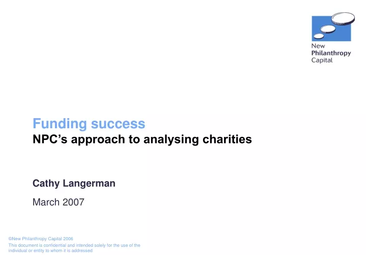 funding success npc s approach to analysing charities