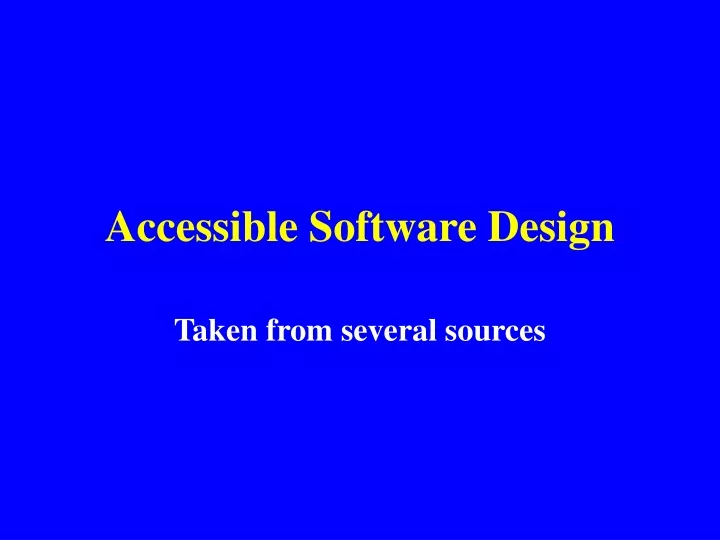 accessible software design