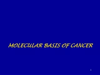 MOLECULAR BASIS OF CANCER