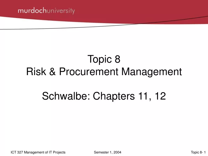 topic 8 risk procurement management