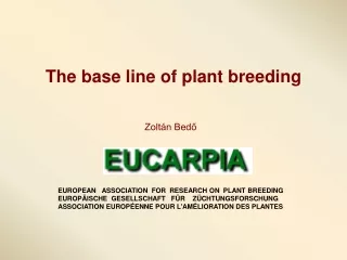 The base line of plant breeding