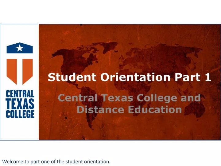 student orientation part 1