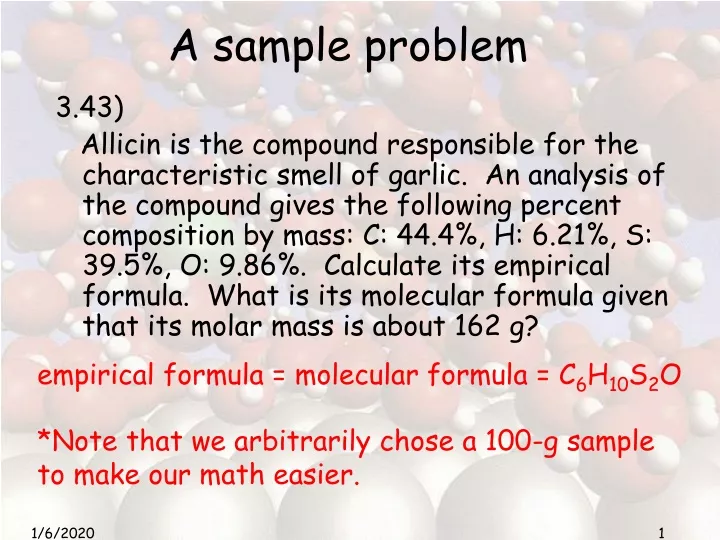 a sample problem