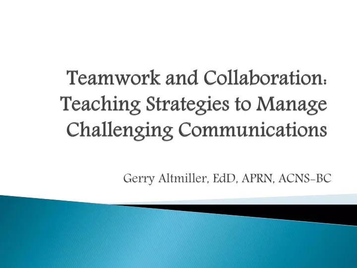 teamwork and collaboration teaching strategies to manage challenging communications