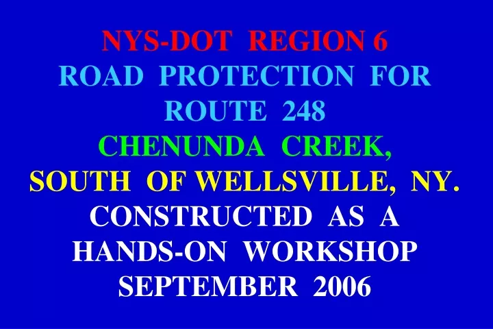 nys dot region 6 road protection for route