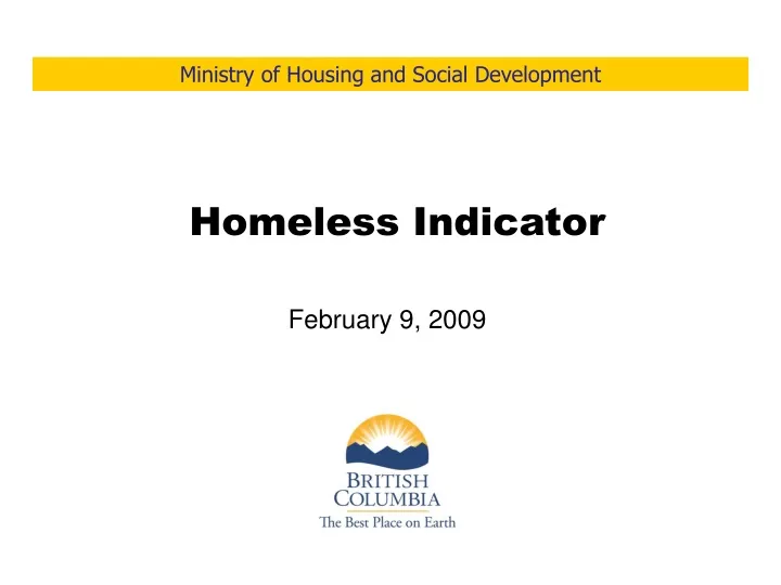 homeless indicator