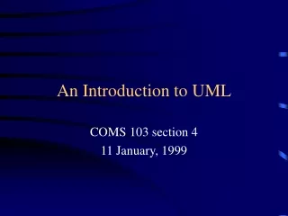 An Introduction to UML