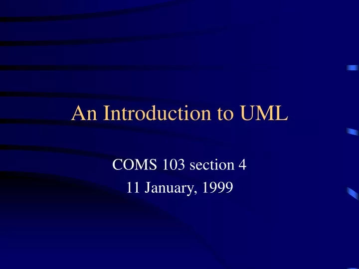 an introduction to uml