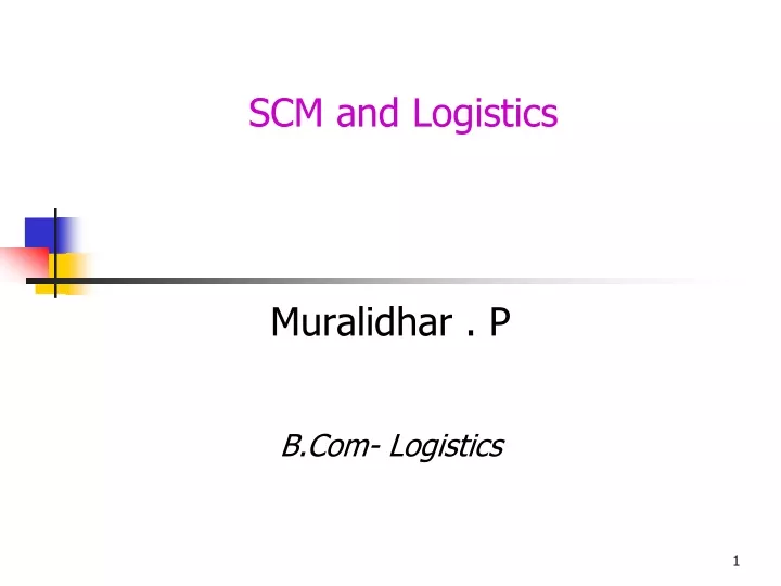 muralidhar p b com logistics