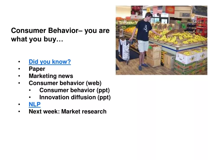 consumer behavior you are what you buy