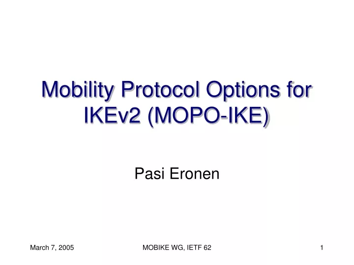 mobility protocol options for ikev2 mopo ike