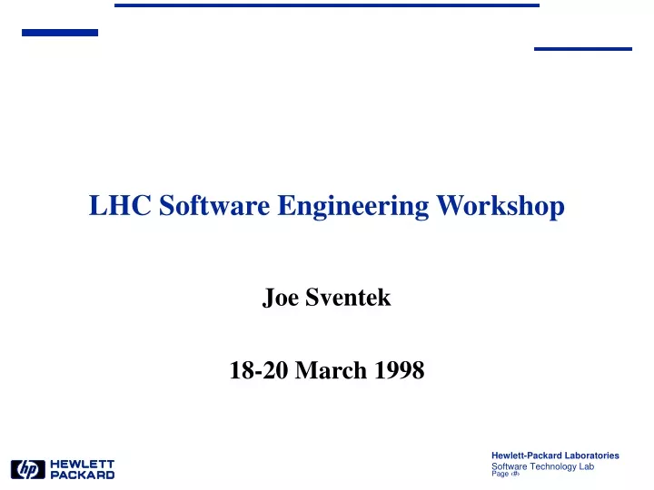 lhc software engineering workshop