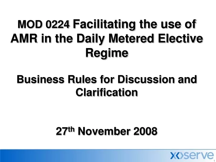 mod 0224 facilitating the use of amr in the daily