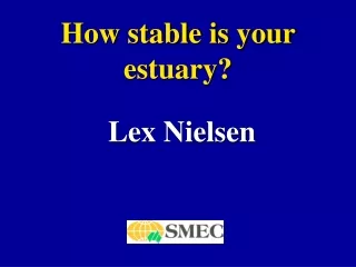 How stable is your estuary?
