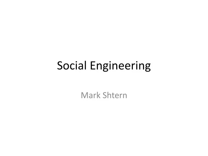 social engineering