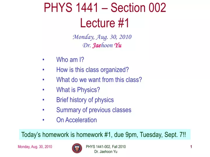 phys 1441 section 002 lecture 1