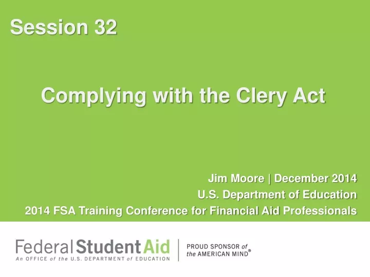 complying with the clery act