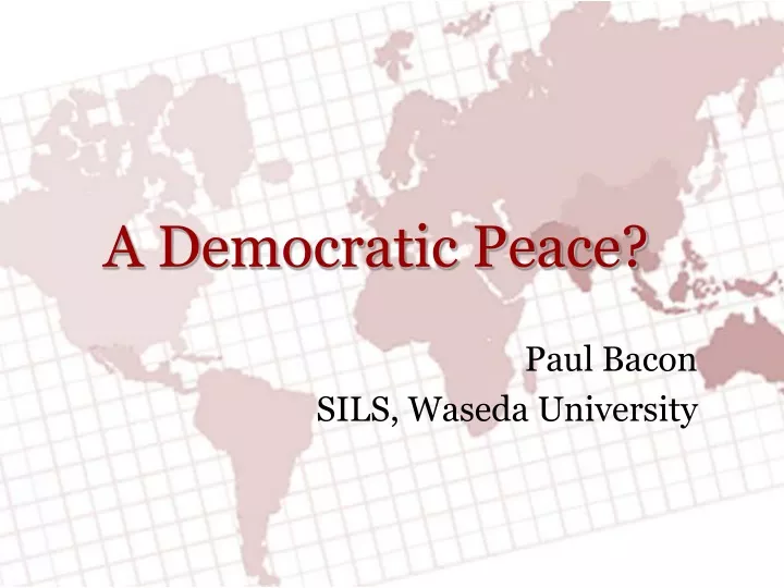 a democratic peace