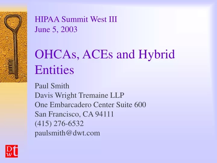 ohcas aces and hybrid entities