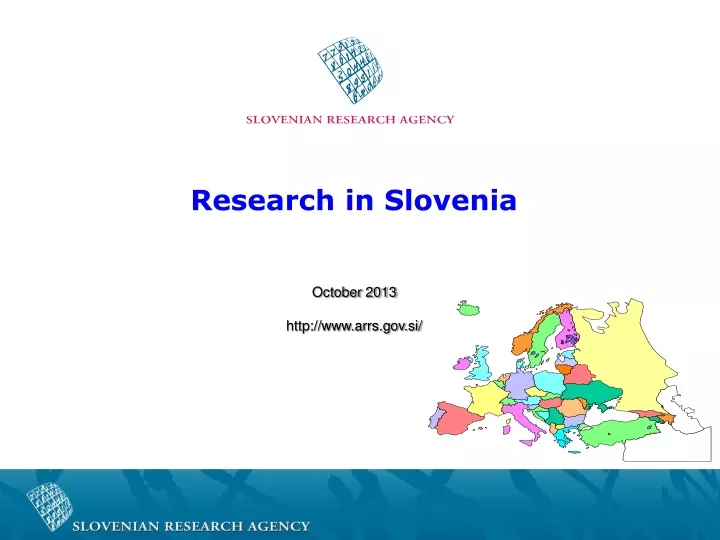 research in slovenia october 2013 http www arrs
