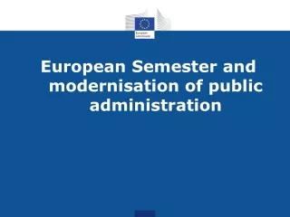 European Semester and modernisation of public administration