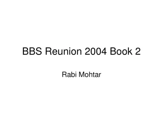 BBS Reunion 2004 Book 2
