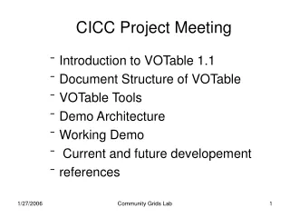 CICC Project Meeting