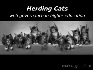 Herding Cats web governance in higher education
