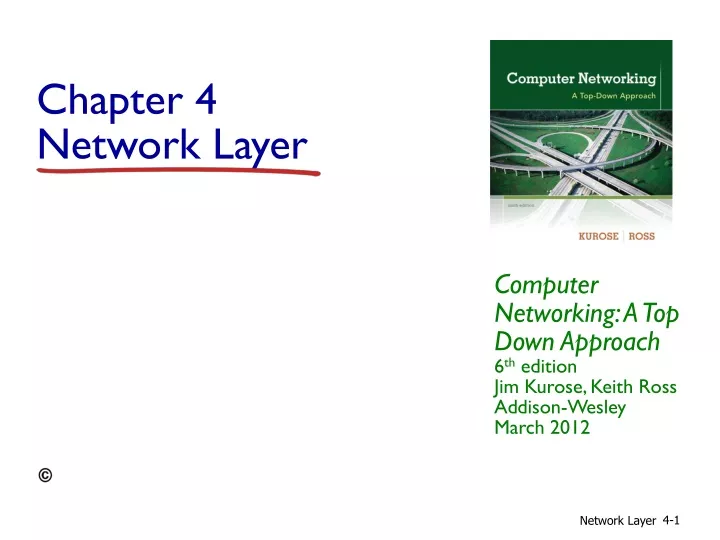 chapter 4 network layer