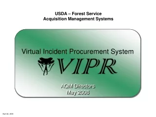 USDA – Forest Service Acquisition Management Systems