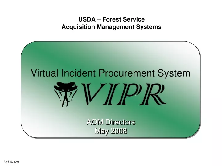 usda forest service acquisition management systems