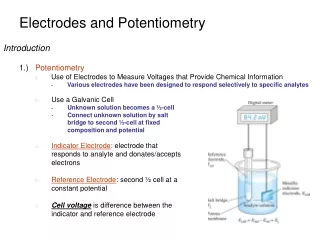 Electrodes and Potentiometry