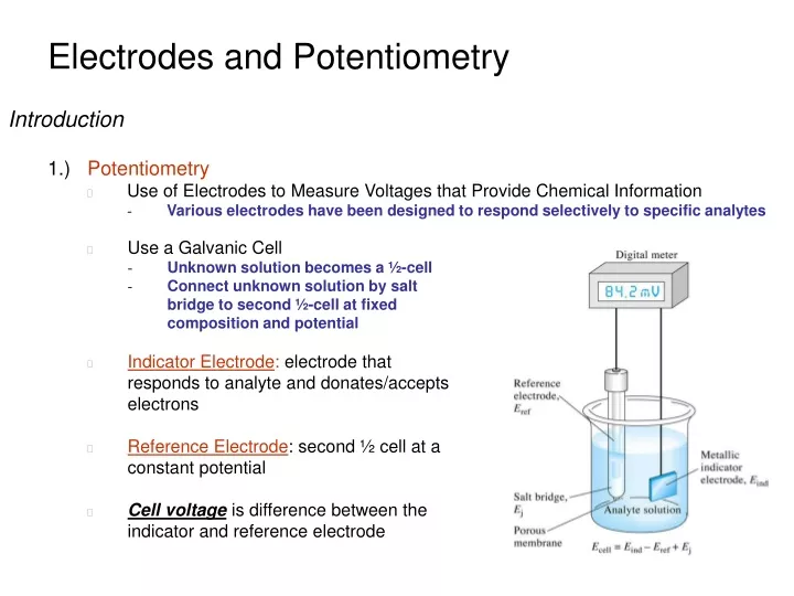 electrodes and potentiometry