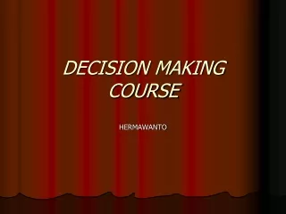 DECISION MAKING COURSE