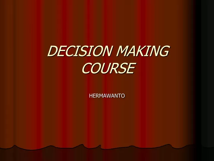 decision making course