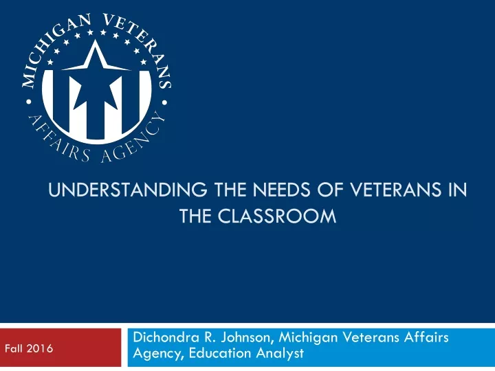 understanding the needs of veterans in the classroom