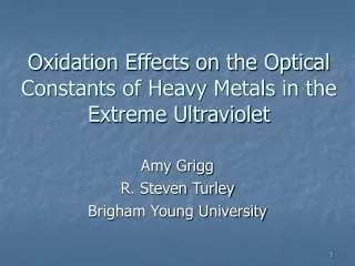 Oxidation Effects on the Optical Constants of Heavy Metals in the Extreme Ultraviolet