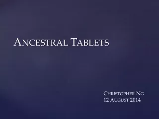 Ancestral Tablets