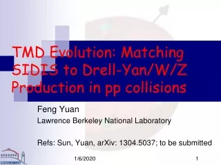 TMD Evolution: Matching SIDIS to Drell-Yan/W/Z Production in pp collisions