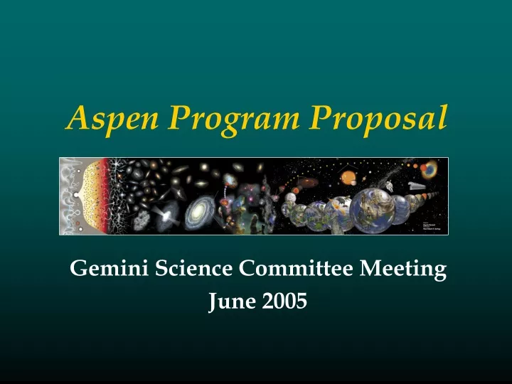 aspen program proposal