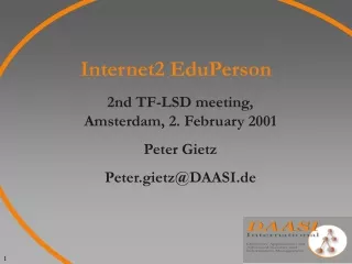 Internet2 EduPerson