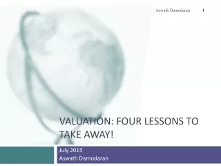 Valuation: Four lessons to take away!