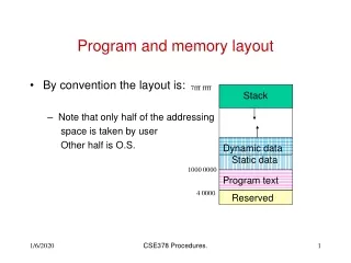 Program and memory layout