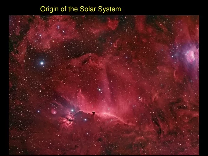 origin of the solar system